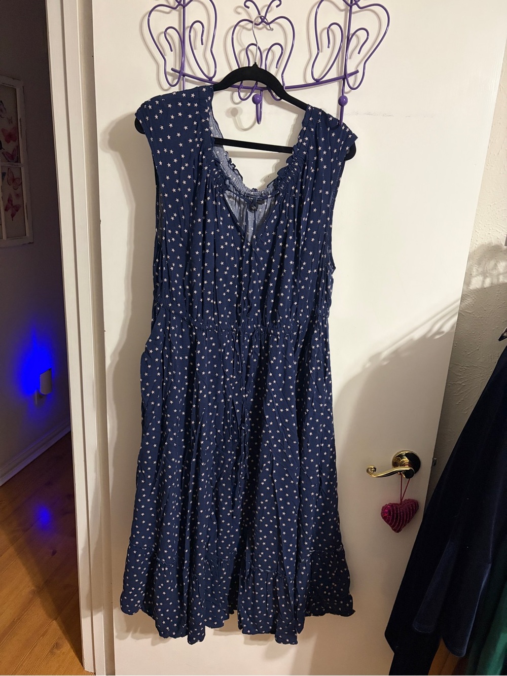 🥳 3 torrid Navy Star Print Almost Maxi Dress - Picture 4 of 15